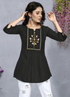 Black Colour Alesong 2 Designer Fancy Casual Heavy Rayon Designer Latest Top Collection Alesong 35